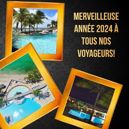 Tres Bel Appartement Avec Vue Mer, Acces Direct A La Plage Et Piscine Surveillee Сен-Франсуа Екстер'єр фото